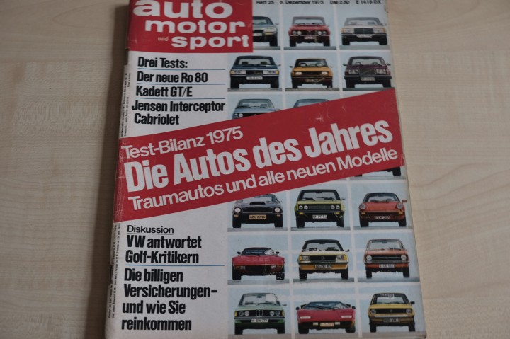 Deckblatt Auto Motor und Sport (25/1975)